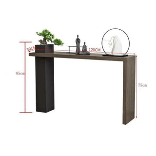 Long Narrow Solid Wood Console Table for Hallways