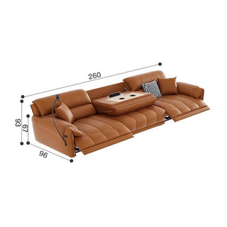 Loveseat Italian Genuine Leather Recliner Sofa