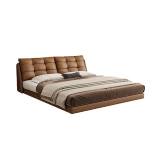 Cowhide Leather Cama Bed Frame