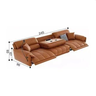 Loveseat Italian Genuine Leather Recliner Sofa