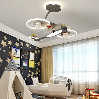 Airplane Fan Light for Kids Bedroom - GraffitiWallArt