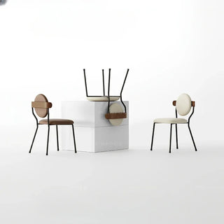 Silla de comedor de acento de hierro forjado minimalista