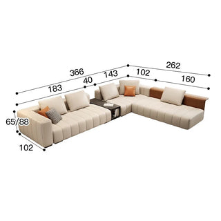 Modular Sectional Leather Sleeper Sofa