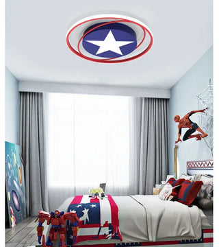 Captain America Ceiling Light for Kids Room - GraffitiWallArt