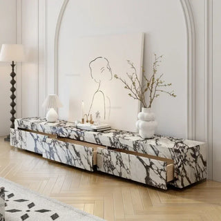 Designer Marble Pattern TV Stands for Living Room