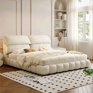 French High Back Puff Bed Frame Set