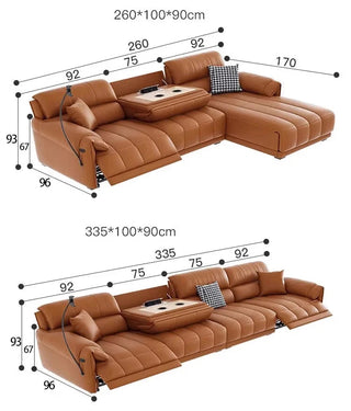 Loveseat Italian Genuine Leather Recliner Sofa