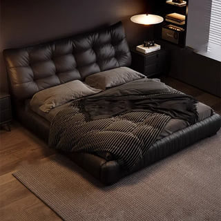 Conjunto de Cama de Cuero Genuino Elegante y Cómodo