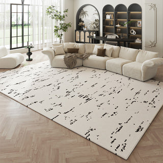 Tapis Stas Net noir et blanc : sophistication moderne