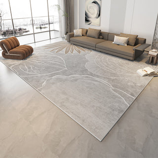 Tapis labyrinthe floral minimaliste : sophistication moderne