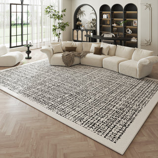 Tapis en filet noir et blanc : sophistication moderne