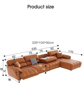 Loveseat Italian Genuine Leather Recliner Sofa