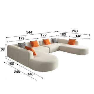 Corner Sectional Lazy Floor Sofa