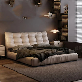 Elegant Genuine Leather Comfort Bed Set