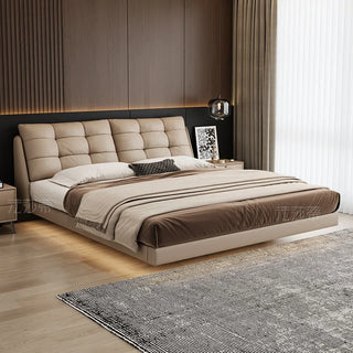 Cowhide Leather Cama Bed Frame