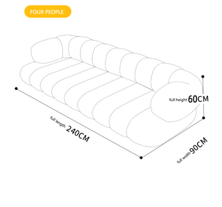 Lineares Designer-Sofaset im nordischen Stil 