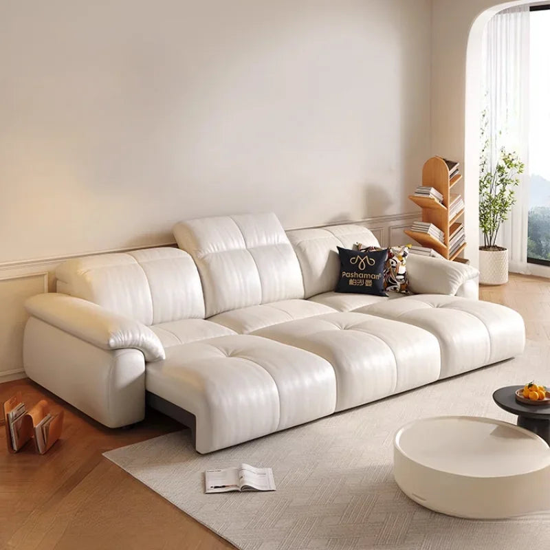 Letto Reclining Sectional Leather Sofa - Remote Controlled