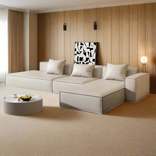 Tofu Minimalist Lounge Sofa Set - GraffitiWallArt