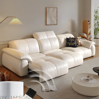 Letto Reclining Sectional Leather Sofa - Remote Controlled