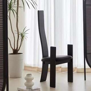 Silla de comedor de madera minimalista de mediados de siglo