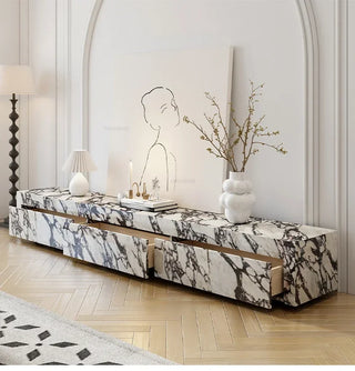 Designer Marble Pattern TV Stands for Living Room