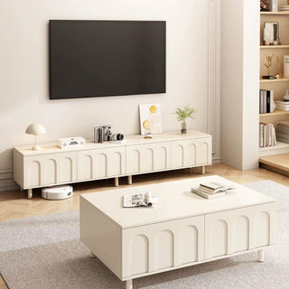 Minimalistische TV-Ständer und Entertainment-Center aus Massivholz