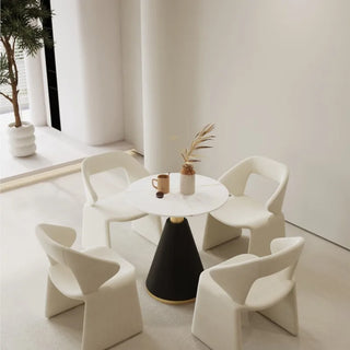 Silla de comedor de terciopelo de diseño