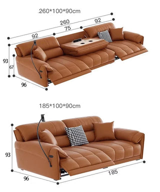 Loveseat Italian Genuine Leather Recliner Sofa