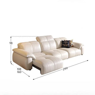 Letto Reclining Sectional Leather Sofa - Remote Controlled