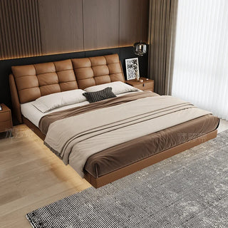 Cowhide Leather Cama Bed Frame