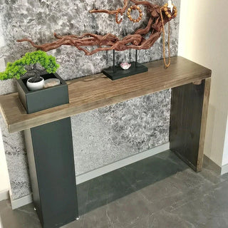 Long Narrow Solid Wood Console Table for Hallways