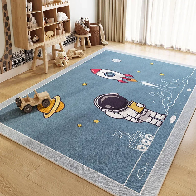 Toddler Astronaut in Space Play Mat - Waterproof - GraffitiWallArt