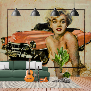 Marilyn Monroe Bubble Gum Papier Peint Mural – Décoration Murale