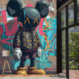 Hyper Beat KAWS LV Wallpaper Mural