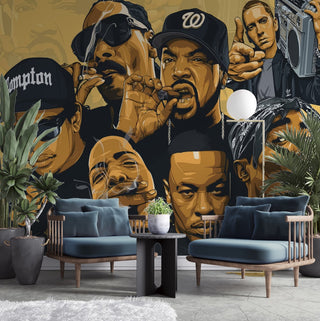 Murales de papel tapiz de leyendas del hip hop Tupac, Snoop Dog, Biggie Smalls