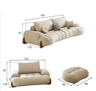 Curved Luxo Living Room Sofa Set