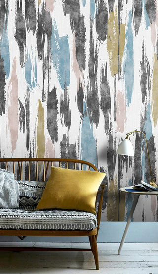 Abstract Brush Paint Wallpaper Mural-GraffitiWallArt