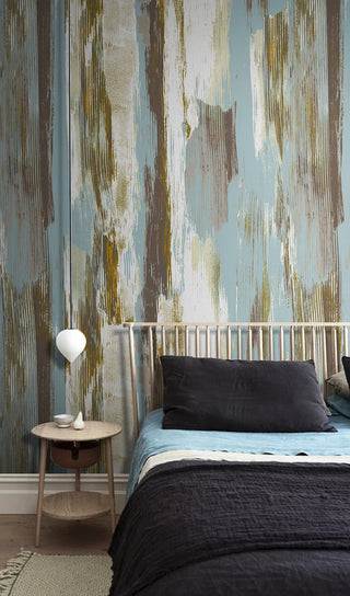 Abstract Brushed Down Wallpaper Mural-GraffitiWallArt