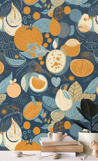 Abstract Fruits Wallpaper Mural-GraffitiWallArt