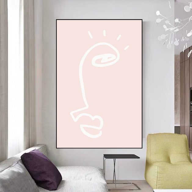 Abstract Matisse Girl Body Coral Geometry Posters Canvas Wall Hanging Art-GraffitiWallArt