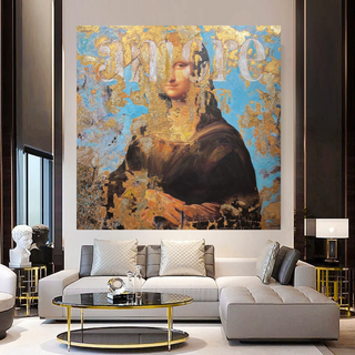 Abstract Mona Lisa Canvas Wall Art - Exquisite Home Dcor-GraffitiWallArt