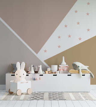 Abstract Stars Wallpaper Mural: Transform Your Space-GraffitiWallArt