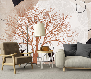 Abstract Tree Wallpaper Murals - Transform Your Space-GraffitiWallArt