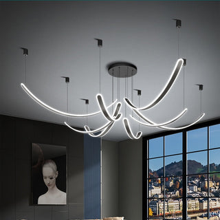 Acrylic Belts Chandelier: Sleek and Stylish Lighting-GraffitiWallArt