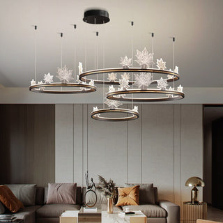 Acrylic Flower Chandelier - Find the Perfect Lighting-GraffitiWallArt