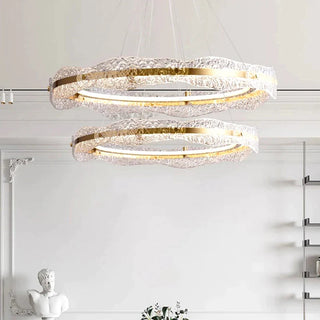 Acrylic Glass Rings Bezel Chandelier Lighting-GraffitiWallArt