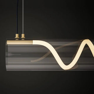 Acrylic Long Tube LED Pendant Island Light-GraffitiWallArt