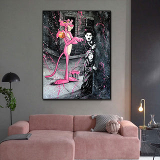 Adorable Pink Panther - Artful Wall Decor-GraffitiWallArt