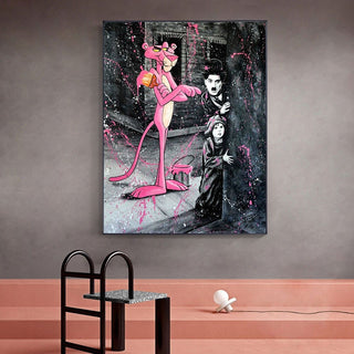 Adorable Pink Panther - Artful Wall Decor-GraffitiWallArt