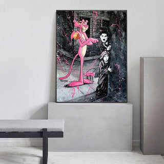 Adorable Pink Panther - Artful Wall Decor-GraffitiWallArt